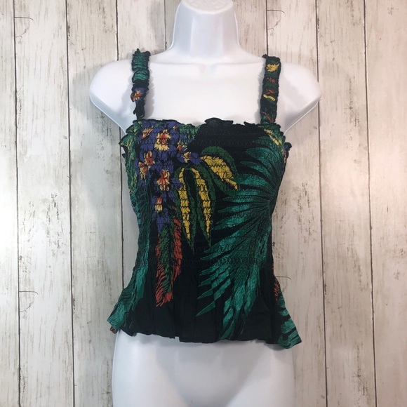 Patrons of Peace Tropical Smock Tank Top NWT Small - Picture 1 of 9